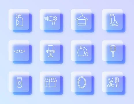 A vector icon set featuring beauty Illustrazione stock