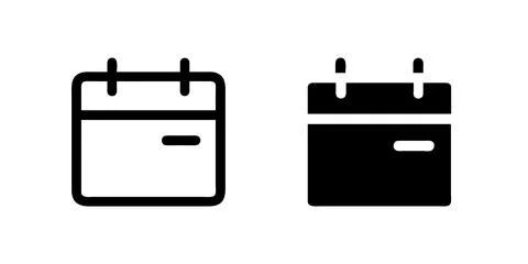 Vector icon set featuring calendars, suitable for scheduling and time designs Stock Illustration