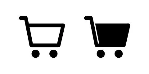 Vector icon set featuring carts, ideal for shopping and e commerce designs. Stock Illustration