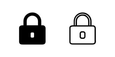 Vector icon set featuring padlocks, suitable for security and protection de.. Stock Illustration