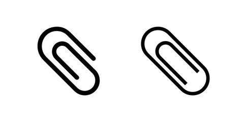 Vector icon set featuring paperclips, perfect for office and organization d.. Stock Illustration