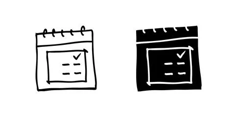 Vector icon set featuring schedules, ideal for planning and organization de.. Stock Illustration