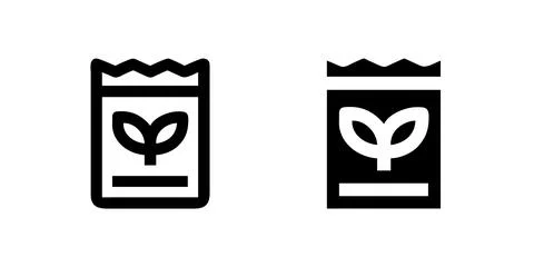 Vector icon set featuring seed packets, suitable for gardening and nature d.. Stock Illustration