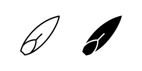 Vector icon set featuring surfboards, perfect for beach and sport designs. Stock Illustration