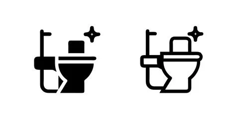 Vector icon set featuring toilet cleaning symbols, suitable for hygiene and.. Stock Illustration