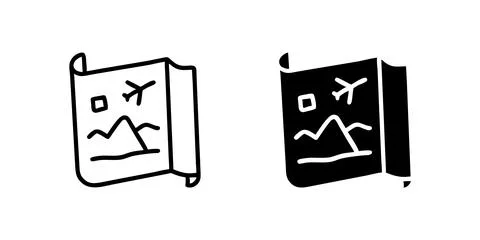 Vector icon set featuring travel itineraries, perfect for travel and planni.. Stock Illustration