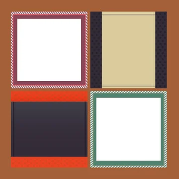 Vector icon set of frame Stock-Illustration