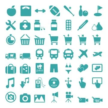 Vector icon set Stock Illustration