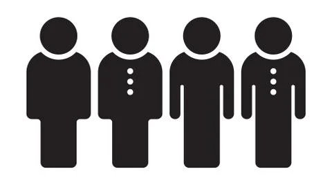 Vector icon set. Men Illustrazione stock