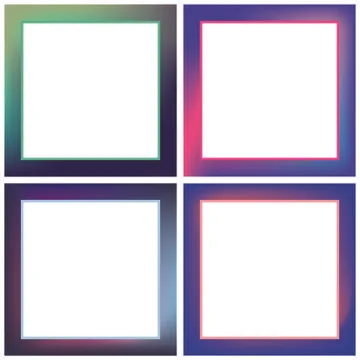 Vector icon set for neon frames Stock Illustration