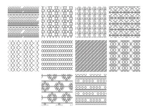 Vector icon set for patterned fabrics イラスト素材