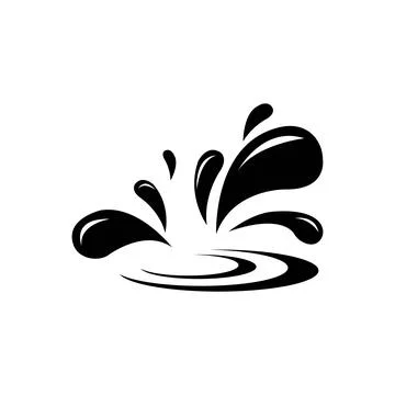 Vector icon set of urrent drops, waves, tears, spray, nature splashes isolate Stock Illustration