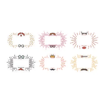 Vector icon set of various frames Illustrazione stock