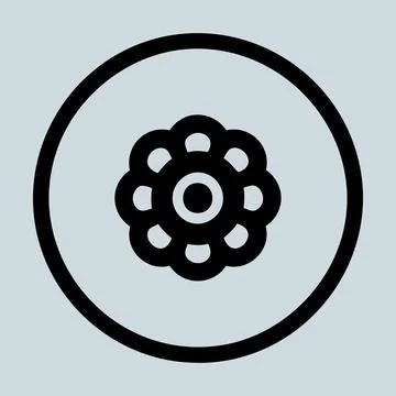 Vector icon of setting cogweehl in a circle Stock Illustration