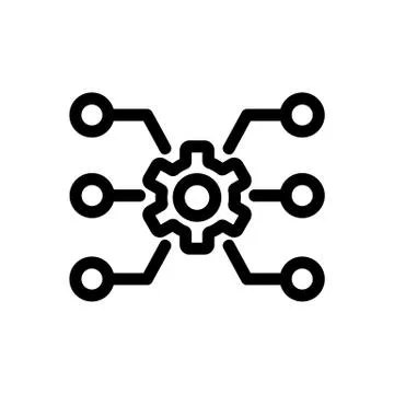 Vector icon settings feature. Isolated contour symbol illustration Stock Illustration