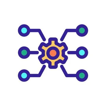 Vector icon settings feature. Isolated contour symbol illustration Illustrazione stock