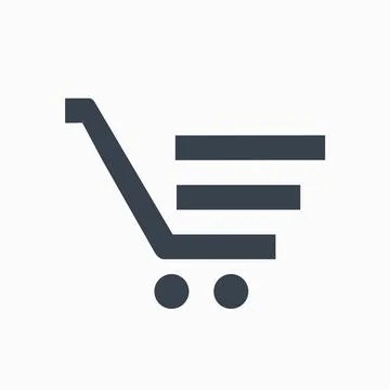 Vector icon shopping basket Stock Illustration