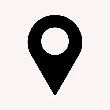 Vector icon of simple forms of point of location Stock Illustration