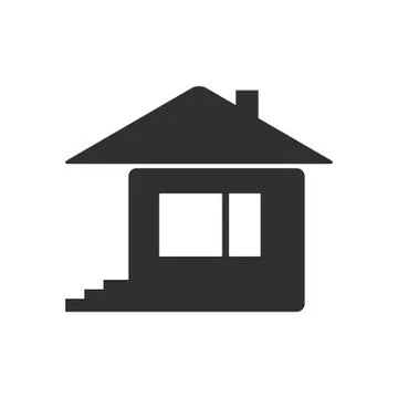 Vector icon simple town house Stock Illustration