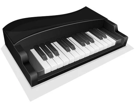 Vector icon. small black piano Stock Illustration