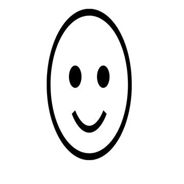 Vector icon smile  with black image on white background Illustrazione stock