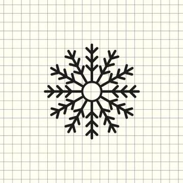 Vector icon snowflake Stock Illustration