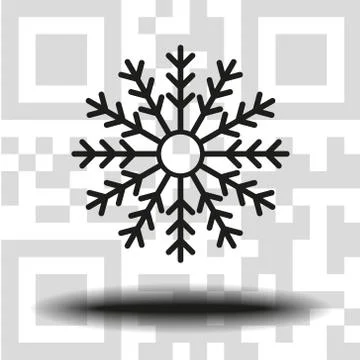 Vector icon snowflake Stock Illustration