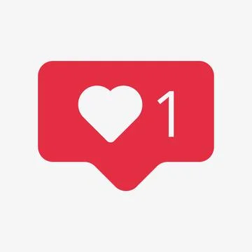 Vector icon of social media like notification Stock Illustration