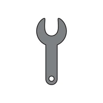 Vector icon of spanner. Stock Illustration