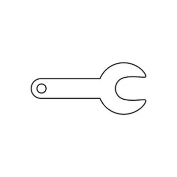 Vector icon of spanner. Stock Illustration