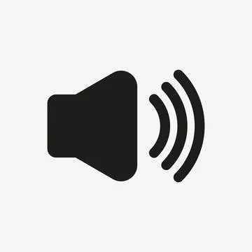 Vector icon of a speaker with sound waves Illustrazione stock