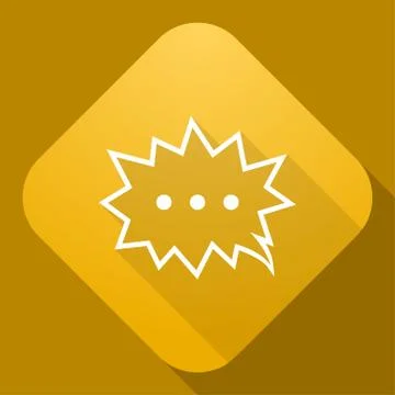 Vector icon of Speech Bubble with a long shadow イラスト素材