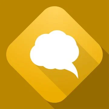 Vector icon of Speech Bubble with a long shadow 库存插图