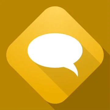 Vector icon of Speech Bubble with a long shadow Illustrazione stock