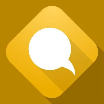 Vector icon of Speech Bubble with a long shadow Stock Illustration
