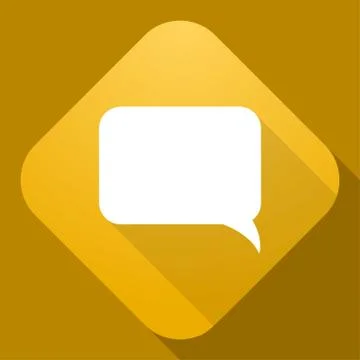 Vector icon of Speech Bubble with a long shadow 스톡 일러스트