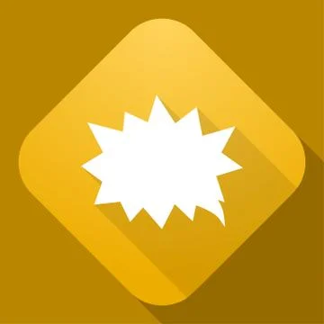 Vector icon of Speech Bubble with a long shadow Stock Illustration