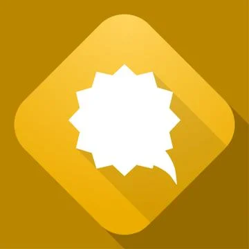 Vector icon of Speech Bubble with a long shadow Illustrazione stock