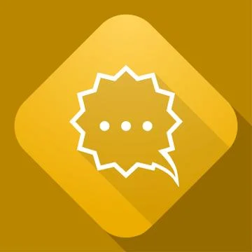 Vector icon of Speech Bubble with a long shadow イラスト素材
