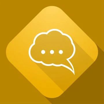 Vector icon of Speech Bubble with a long shadow 스톡 일러스트
