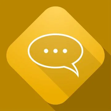 Vector icon of Speech Bubble with a long shadow イラスト素材