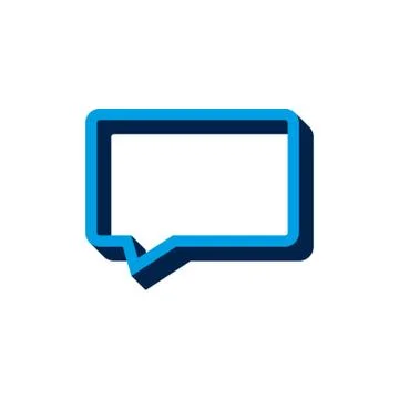 Vector icon Speech Bubbles isometric. 3d sign isolated on white background. e Illustrazione stock