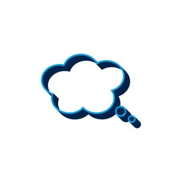Vector icon Speech Bubbles isometric. 3d sign isolated on white background. e Illustrazione stock