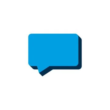 Vector icon Speech Bubbles isometric. 3d sign isolated on white background. e Illustrazione stock