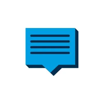 Vector icon Speech Bubbles isometric. 3d sign isolated on white background. e Stock-Illustration