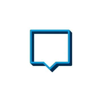 Vector icon Speech Bubbles isometric. 3d sign isolated on white background. e Stock Illustration