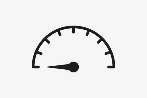 Vector icon of a speedometer. Performance symbol Stock Illustration