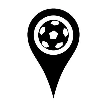 Vector icon of the stadium location and navigation. Vector illustration on a Stock Illustration