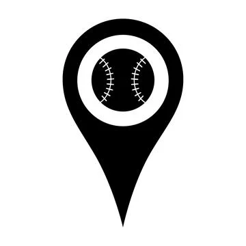Vector icon of the stadium location and navigation. Vector illustration on a Stock Illustration