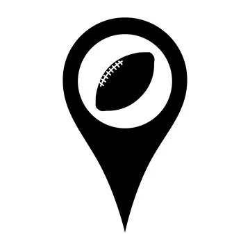 Vector icon of the stadium location and navigation. Vector illustration on a Stock Illustration